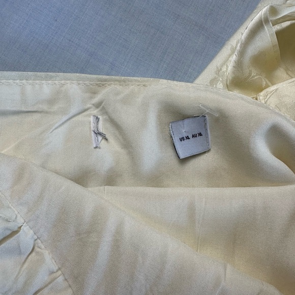 Petal & Pup Cream Satin Maxi Dress - Picture 4 of 4